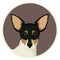 Dog collection Toy Fox Terrier Geometric style Avatar icon round