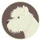 Dog collection West Highland White Terrier Geometric style Avatar icon round