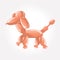 Dog of colorful round vector kids balloons