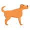 Dog command icon, cartoon style