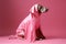 dog concept pet fashion colourful funny stylish latex art animal. Generative AI.