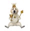 Dog in crown with goblet and scepter 2