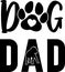 Dog dad pitbull, dog paw, dog, animal, pet, vector illustration file