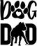 Dog dad pitbull, dog paw, dog, animal, pet, vector illustration file