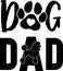 Dog dad poodle, dog paw, dog, animal, pet, vector illustration file