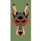 Dog doberman face glasses vector illustration flat