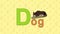 Dog. English ZOO Alphabet - letter D