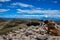 Dog enjoying Gorgeous Landscape of Isla del Sol, Bolivia