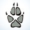 Dog foot print. Vector drawing