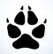 Dog foot print. Vector drawing