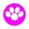 dog footprint logo vector