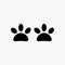 Dog footprints icon vector design on white background