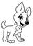 Dog funny animal coloring pages cartoon