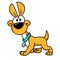 Dog funny walking animal character  cartoon illustration