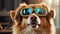 dog glasses home looking beautiful domestic rest adorable humor beautiful