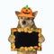 Dog with halloween blank poster