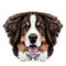 The dog head Bernese mountain dog sketch vector