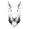 Dog head breed bull Terrier sketch vector graphics