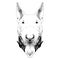 Dog head breed bull Terrier sketch vector graphics