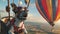 Dog in a Hot Air Balloon With Goggles