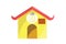 Dog House Illustration in Yellow