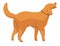 Dog icon. Standing animal barking. Friendly pet