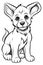 dog illustration portrayed in a pencil drawing, elegantly isolated on a white background.