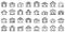 Dog kennel icons set outline vector. Pet accessory