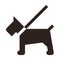 Dog on a leash icon