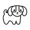 dog little canine adorable outline