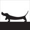 Dog, little silhouette vector fox terrier