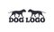 Dog Logo Design Two Canine Animals Silhouettes