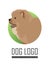 Dog Logo Vector Illustration Chow Breed Isolated