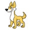 Dog looking carefully animal character  cartoon illustration