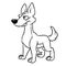 Dog looking carefully animal character  cartoon illustration coloring page