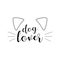 Dog lover cute vector hand drawn illustration