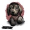 Dog Mexican hairless puppy small hound digital art