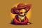 Dog in mexican sombrero, Cinco de Mayo holiday, AI generated