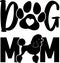 Dog mom poodle, dog paw, dog, animal, pet, vector illustration file