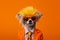 Dog orange hair. Generate Ai