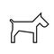 Dog outline simple icon