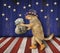 Dog patriot holds sack of money 2