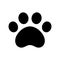 Dog paw icon vector footprint logo pet cat kitten french bulldog bear cartoon character graphic symbol illustration