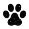 Dog paw logo bulldog vector icon space night sky illustration graphic cartoon background wallpaper
