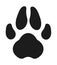 Dog Paw. Simple vector illustration: black foot print