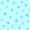 Dog paw track. Seamless animal pattern of paw footprint. Vector