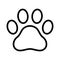 Dog paw vector footprint icon logo symbol graphic cartoon illustration french bulldog bear cat