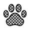 Dog paw vector footprint icon triangle logo french bulldog cat foot character cartoon symbol illustration isolated doodle design