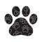 Dog paw vector footprint logo icon camouflage graphic symbol illustration french bulldog bear cat cartoon