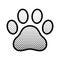 Dog paw vector footprint logo icon screen tone comic cartoon graphic symbol illustration french bulldog bear cat